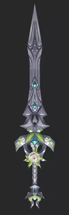 Pack With 30 Fantasy Swords - Part 07 Low-poly 3D model_5