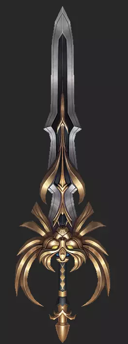 Pack With 30 Fantasy Swords - Part 07 Low-poly 3D model_9