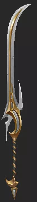 Pack With 30 Fantasy Swords - Part 06 Low-poly 3D model_25