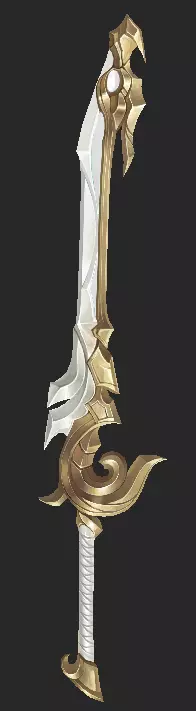 Pack With 30 Fantasy Swords - Part 06 Low-poly 3D model_13