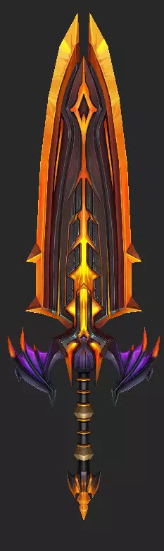 Pack With 30 Fantasy Swords - Part 05 Low-poly 3D model_26