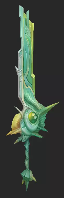 Pack With 30 Fantasy Swords - Part 05 Low-poly 3D model_13