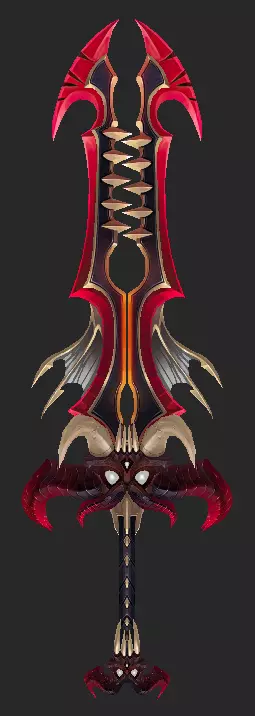 Pack With 30 Fantasy Swords - Part 05 Low-poly 3D model_9