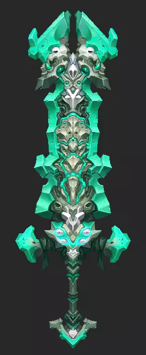 Pack With 30 Fantasy Swords - Part 05 Low-poly 3D model_12