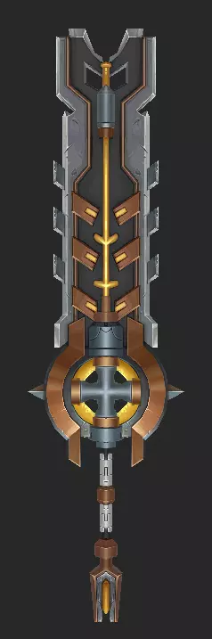 Pack With 30 Fantasy Swords - Part 05 Low-poly 3D model_3