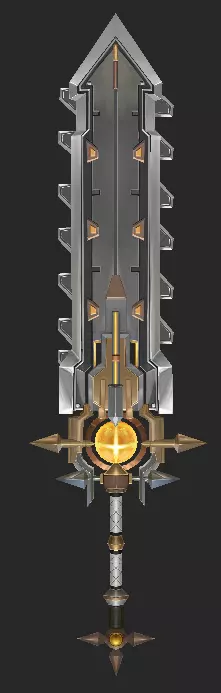 Pack With 30 Fantasy Swords - Part 05 Low-poly 3D model_4