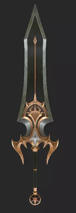 Pack With 30 Fantasy Swords - Part 05 Low-poly 3D model_2