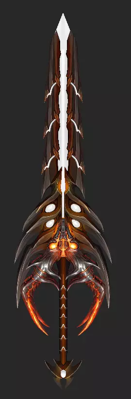 Pack With 30 Fantasy Swords - Part 05 Low-poly 3D model_27