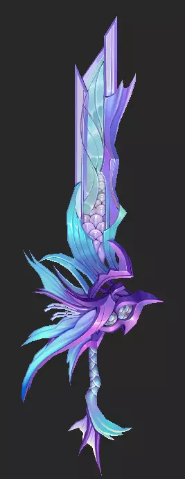 Pack With 30 Fantasy Swords - Part 05 Low-poly 3D model_14