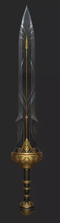 Pack With 30 Fantasy Swords - Part 04 Low-poly 3D model_15