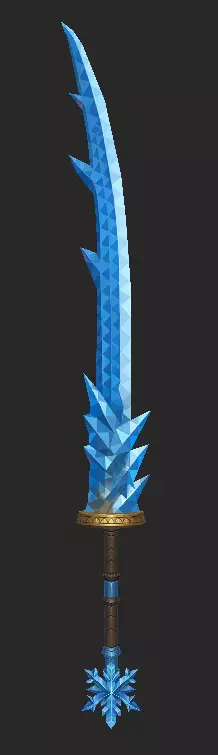 Pack With 30 Fantasy Swords - Part 04 Low-poly 3D model_11