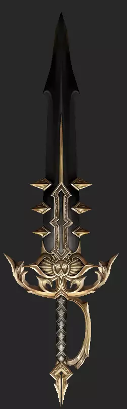 Pack With 30 Fantasy Swords - Part 04 Low-poly 3D model_26