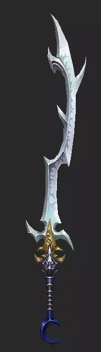 Pack With 30 Fantasy Swords - Part 04 Low-poly 3D model_7