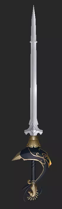 Pack With 30 Fantasy Swords - Part 04 Low-poly 3D model_4