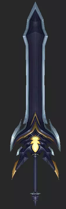 Pack With 30 Fantasy Swords - Part 03 Low-poly 3D model_13