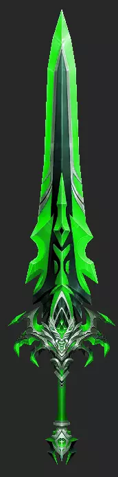 Pack With 30 Fantasy Swords - Part 03 Low-poly 3D model_21