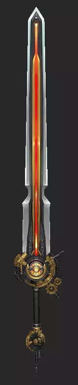 Pack With 30 Fantasy Swords - Part 03 Low-poly 3D model_27