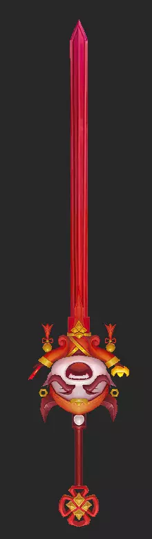 Pack With 30 Fantasy Swords - Part 03 Low-poly 3D model_25