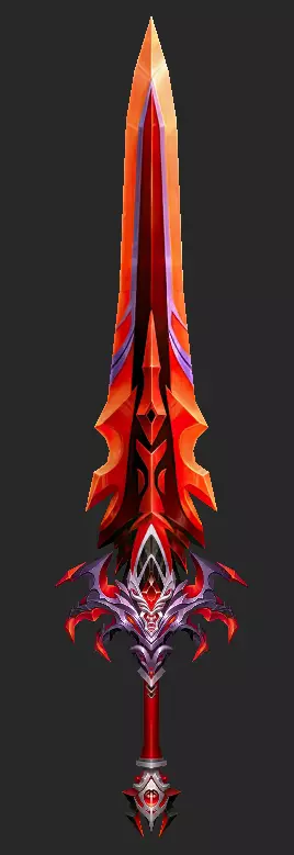 Pack With 30 Fantasy Swords - Part 03 Low-poly 3D model_9