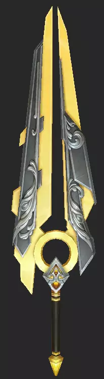 Pack With 30 Fantasy Swords - Part 03 Low-poly 3D model_11