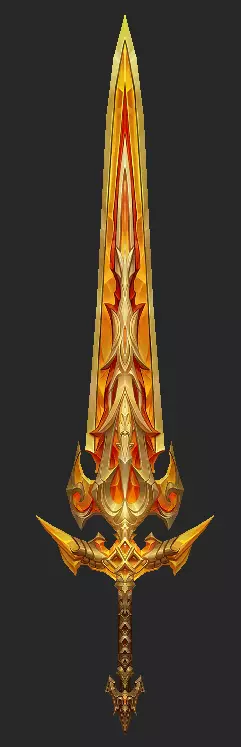 Pack With 30 Fantasy Swords - Part 03 Low-poly 3D model_28