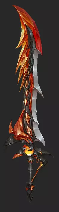 Pack With 30 Fantasy Swords - Part 03 Low-poly 3D model_4