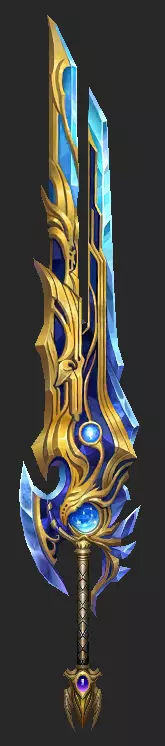 Pack With 30 Fantasy Swords - Part 03 Low-poly 3D model_14