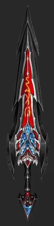 Pack With 30 Fantasy Swords - Part 03 Low-poly 3D model_24