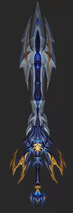 Pack With 30 Fantasy Swords - Part 03 Low-poly 3D model_1