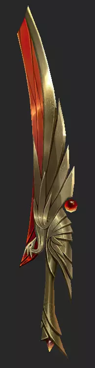 Pack With 30 Fantasy Swords - Part 03 Low-poly 3D model_26