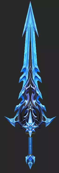 Pack With 30 Fantasy Swords - Part 03 Low-poly 3D model_15