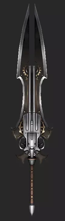 Pack With 30 Fantasy Swords - Part 03 Low-poly 3D model_8