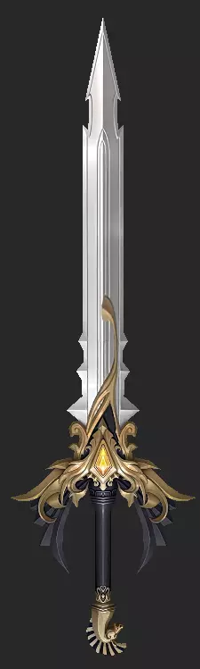 Pack With 30 Fantasy Swords - Part 03 Low-poly 3D model_23