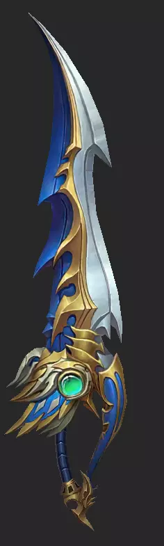 Pack With 30 Fantasy Swords - Part 02 Low-poly 3D model_15