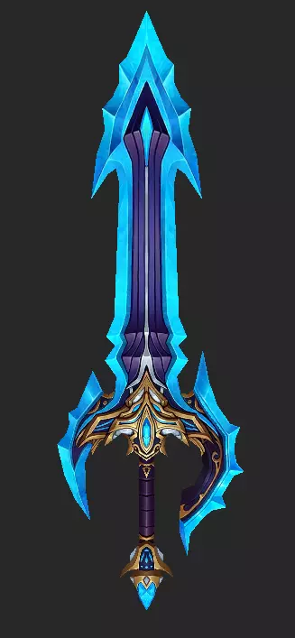 Pack With 30 Fantasy Swords - Part 02 Low-poly 3D model_27