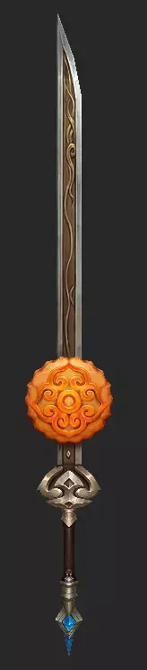 Pack With 30 Fantasy Swords - Part 02 Low-poly 3D model_5