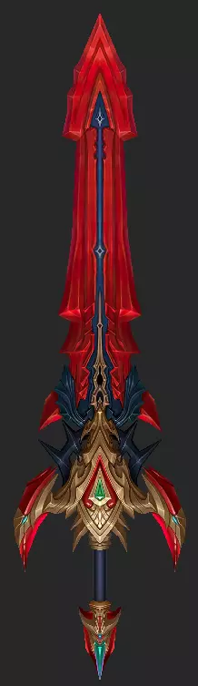 Pack With 30 Fantasy Swords - Part 02 Low-poly 3D model_19