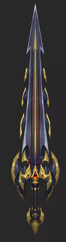 Pack With 30 Fantasy Swords - Part 02 Low-poly 3D model_16