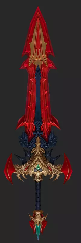 Pack With 30 Fantasy Swords - Part 02 Low-poly 3D model_26