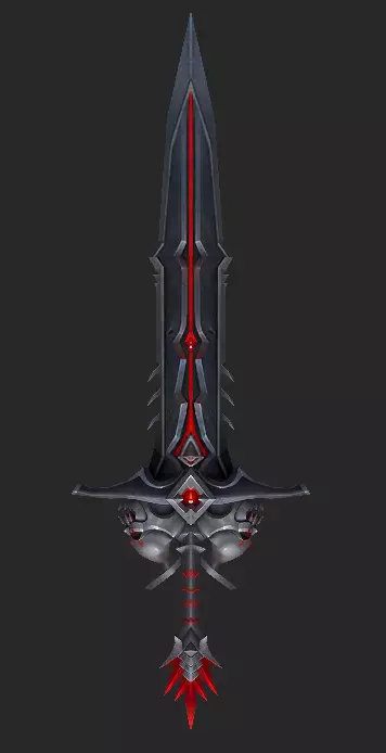 Pack With 30 Fantasy Swords - Part 01 Low-poly 3D model_4