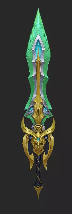 Pack With 30 Fantasy Swords - Part 01 Low-poly 3D model_6