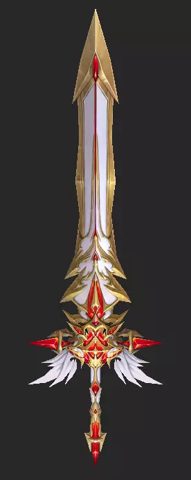 Pack With 30 Fantasy Swords - Part 01 Low-poly 3D model_12