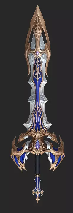 Pack With 30 Fantasy Swords - Part 01 Low-poly 3D model_7
