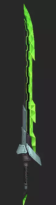 Pack With 30 Fantasy Swords - Part 01 Low-poly 3D model_14