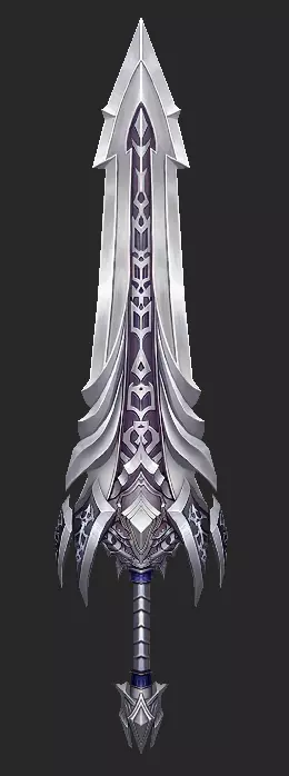 Pack With 30 Fantasy Swords - Part 01 Low-poly 3D model_27