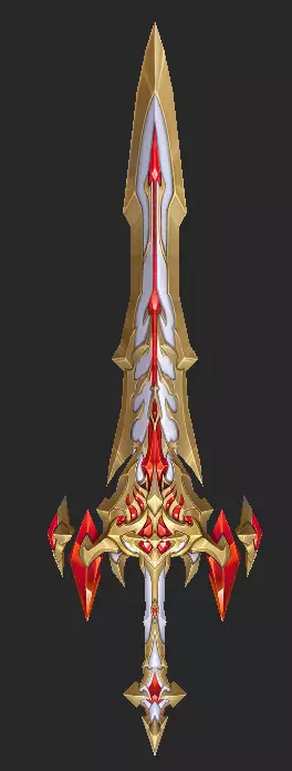 Pack With 30 Fantasy Swords - Part 01 Low-poly 3D model_13