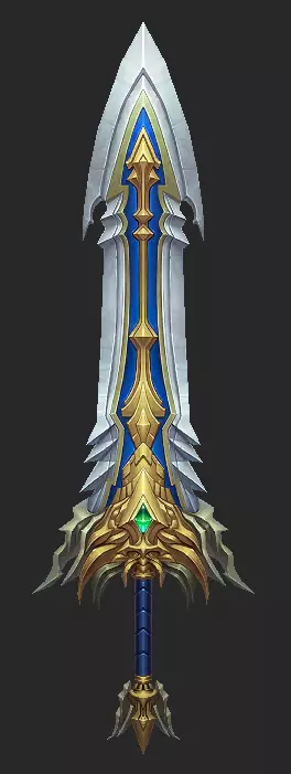 Pack With 30 Fantasy Swords - Part 01 Low-poly 3D model_28