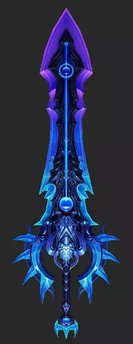 Pack With 30 Fantasy Swords - Part 01 Low-poly 3D model_19