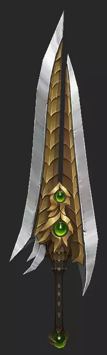 Pack With 30 Fantasy Swords - Part 01 Low-poly 3D model_25