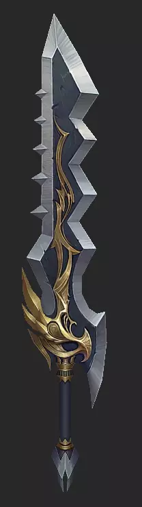 Pack With 30 Fantasy Swords - Part 01 Low-poly 3D model_26